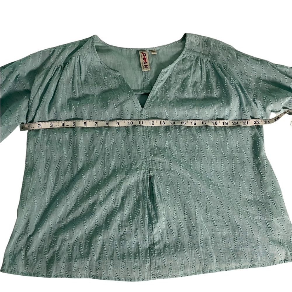 Anthropologie Dolan Green Women Blouse 3/4 Sleeve,Elegant Casual Work Top Size M - Picture 10 of 10